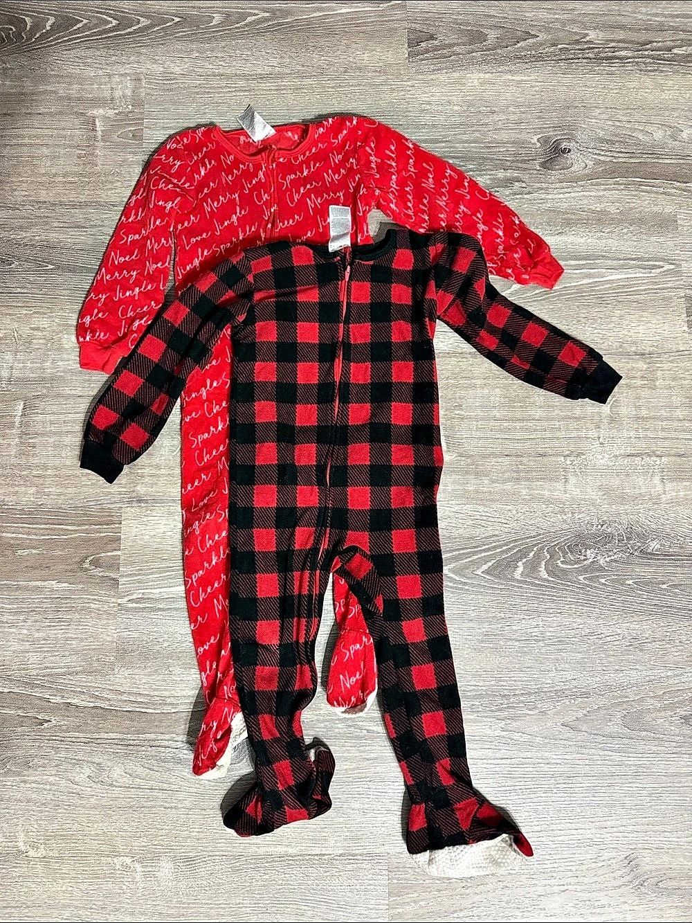 Gerber First G' collection Plaid Footed Pajamas in Red & Black Size 5T